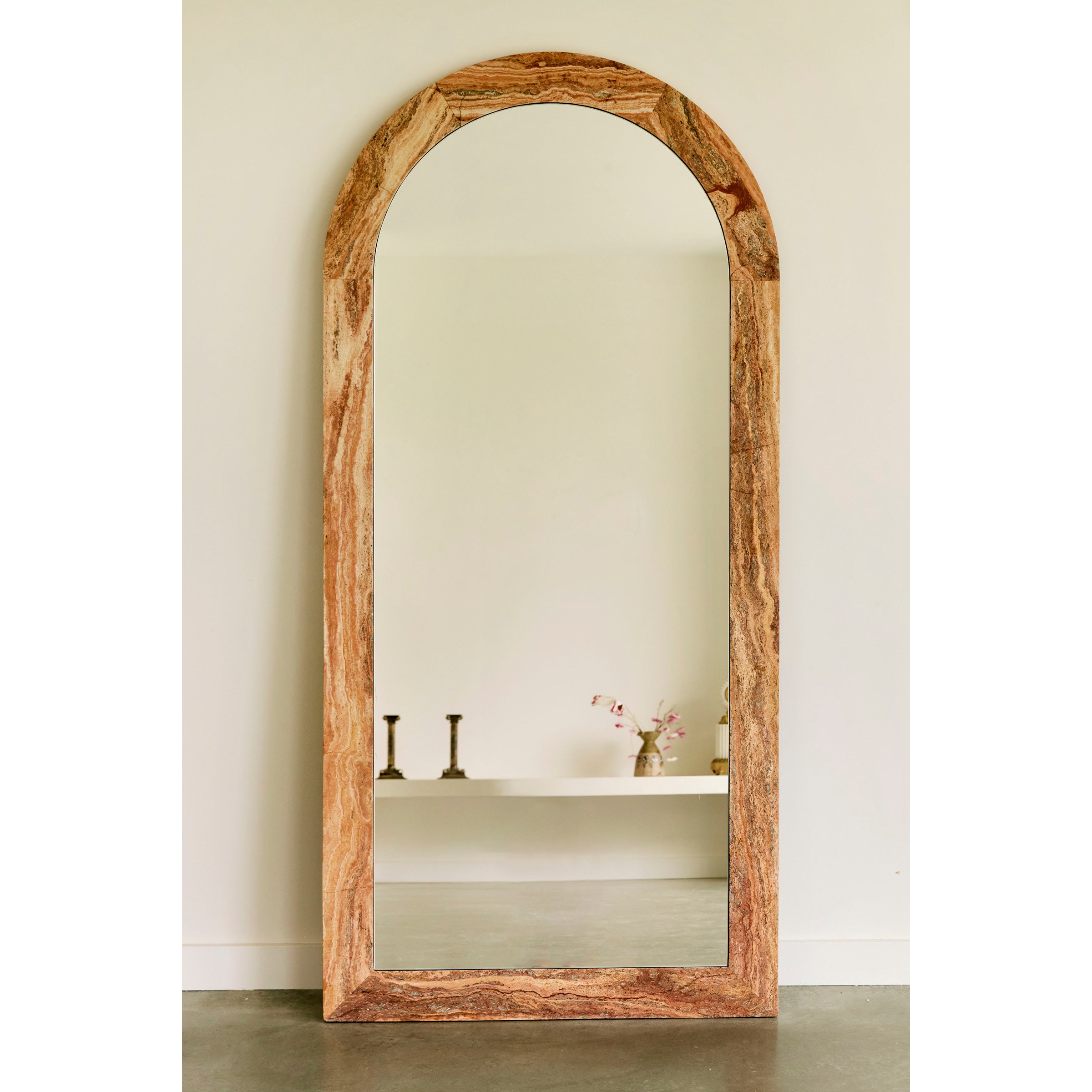 Natural Stone Arc Mirror