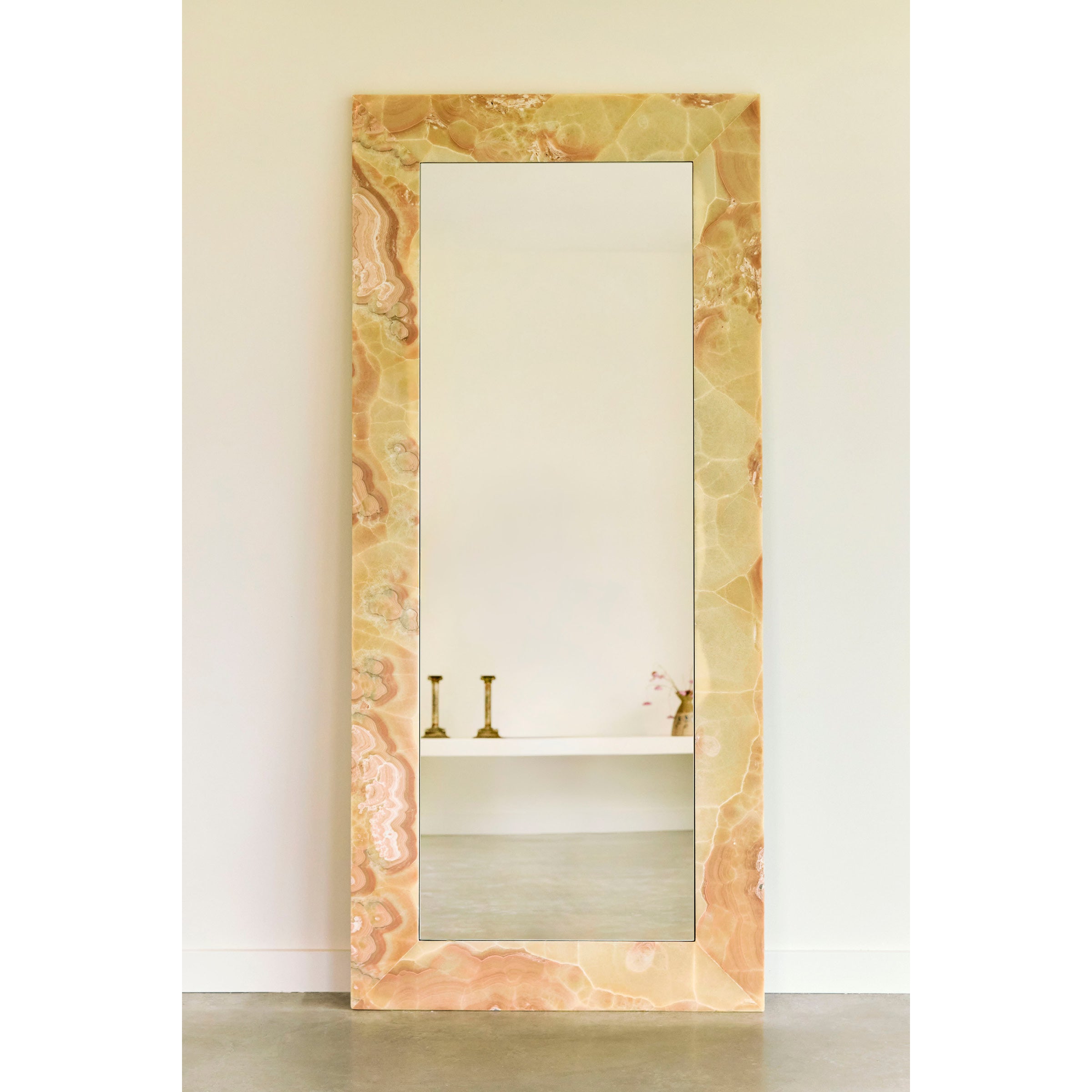 Natural Stone Rectangular Mirror