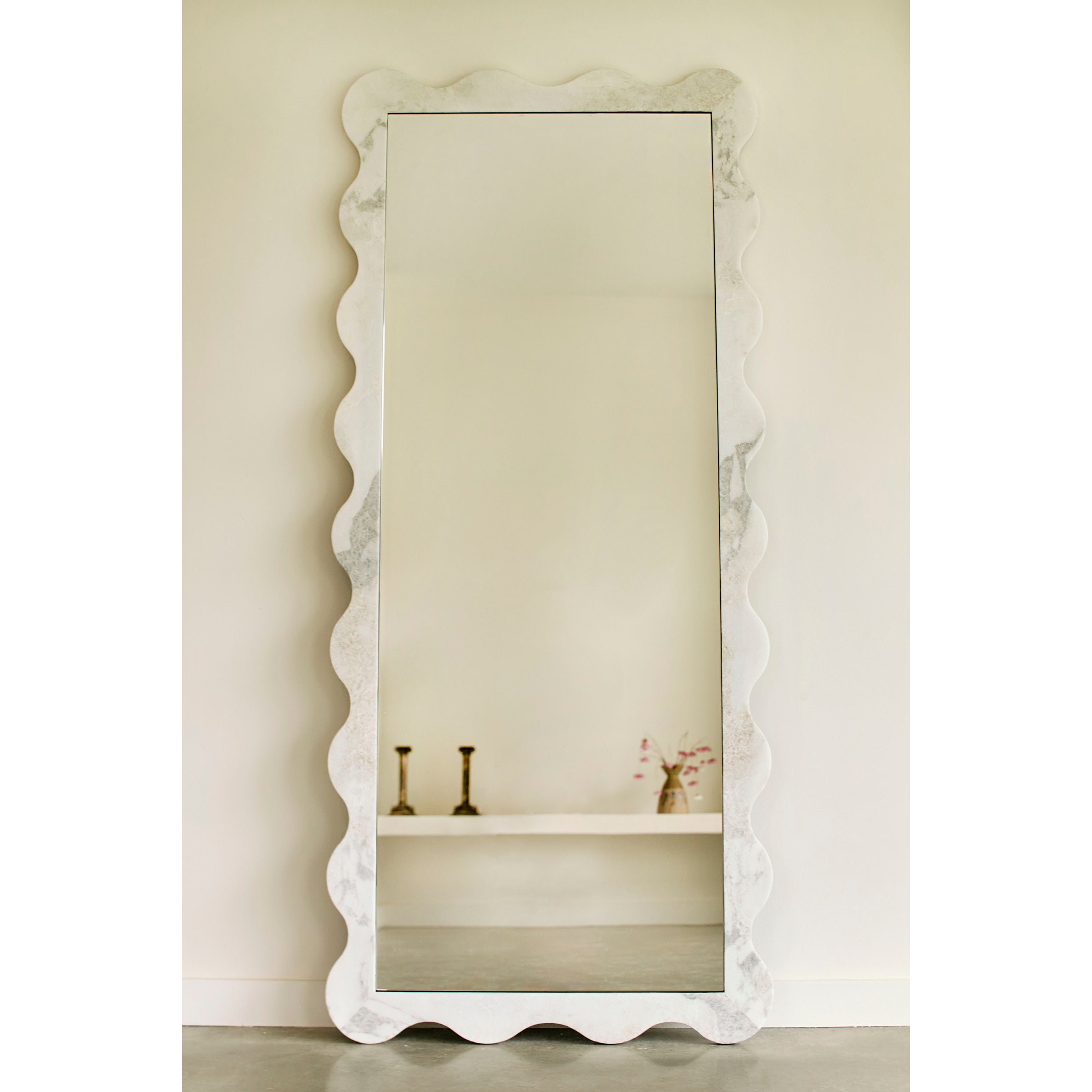 Natural Stone Scallop Mirror