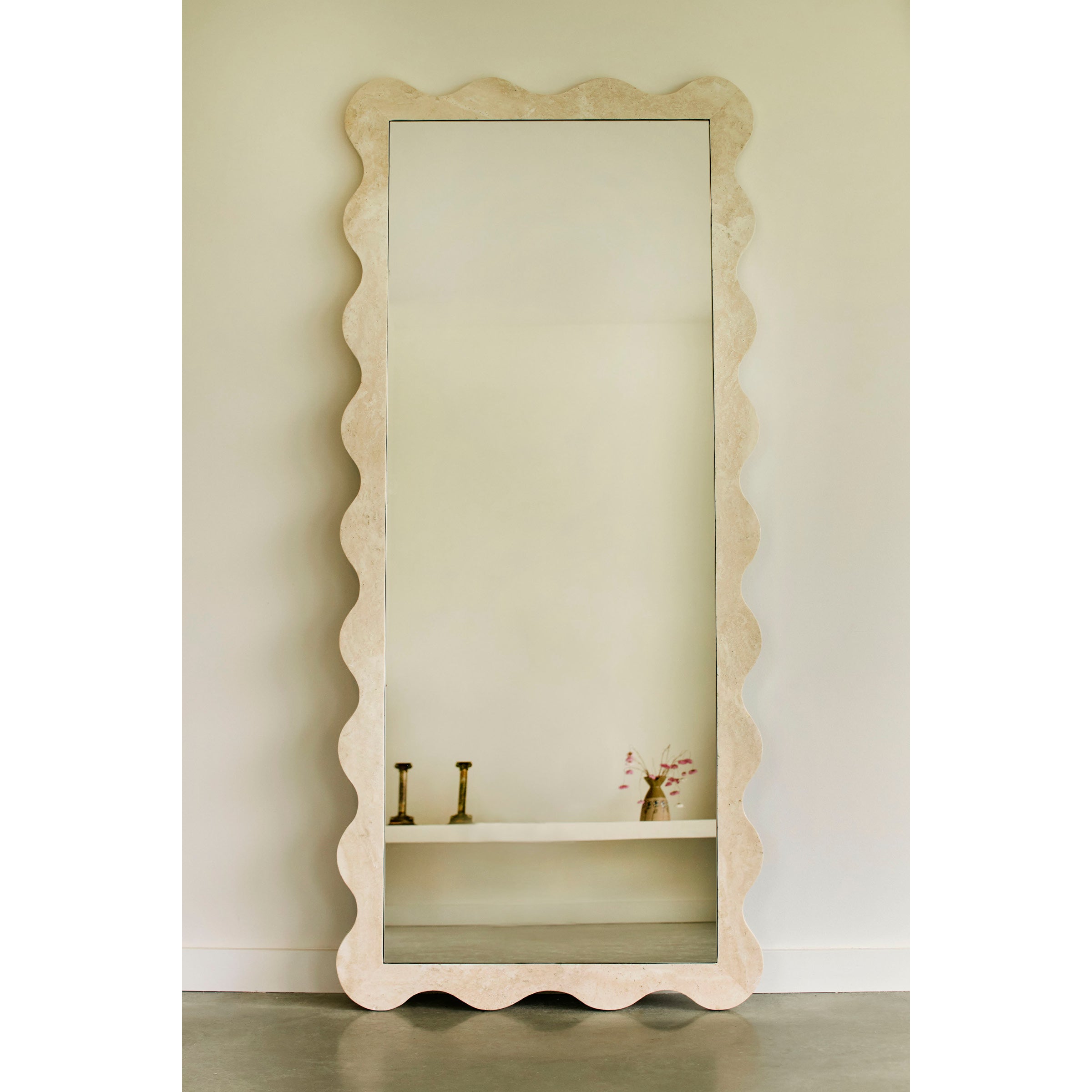 Natural Stone Scallop Mirror