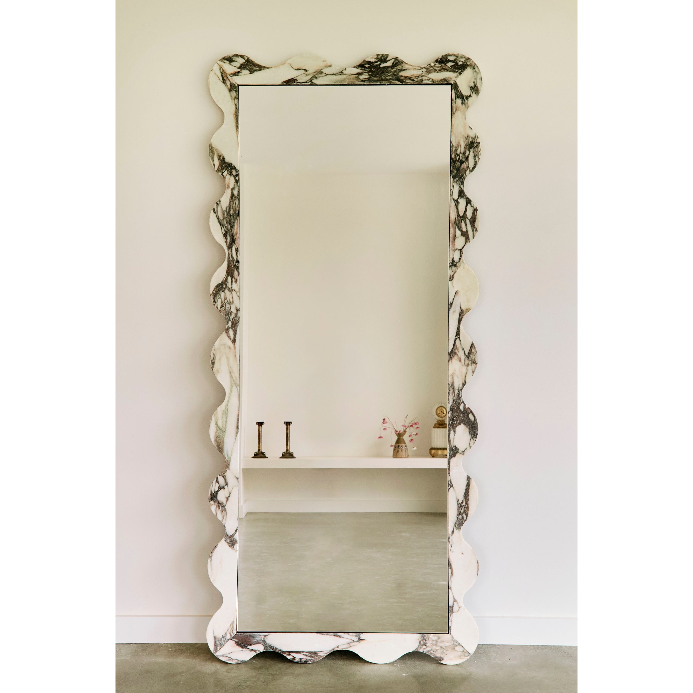 Natural Stone Scallop Mirror