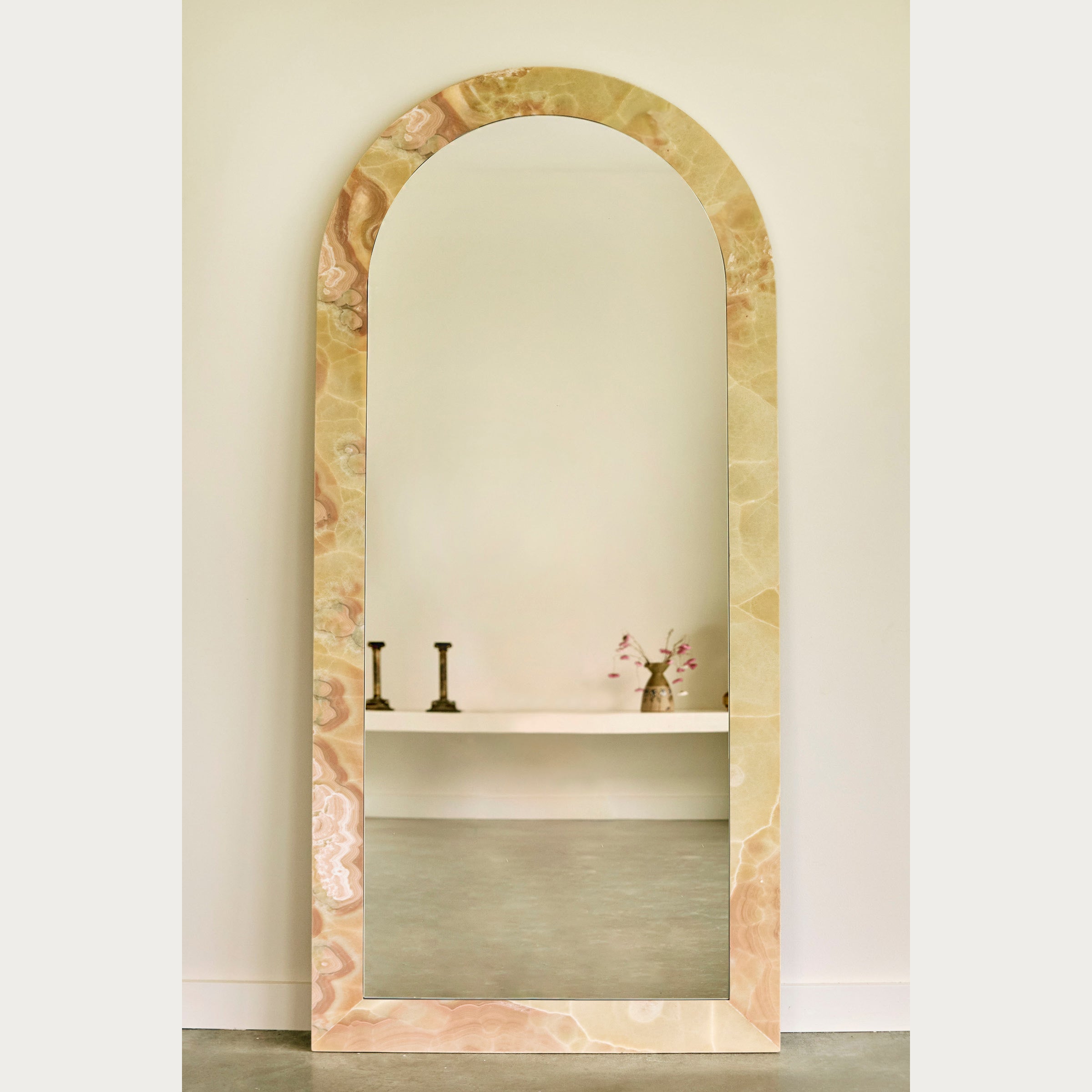 Natural Stone Arc Mirror