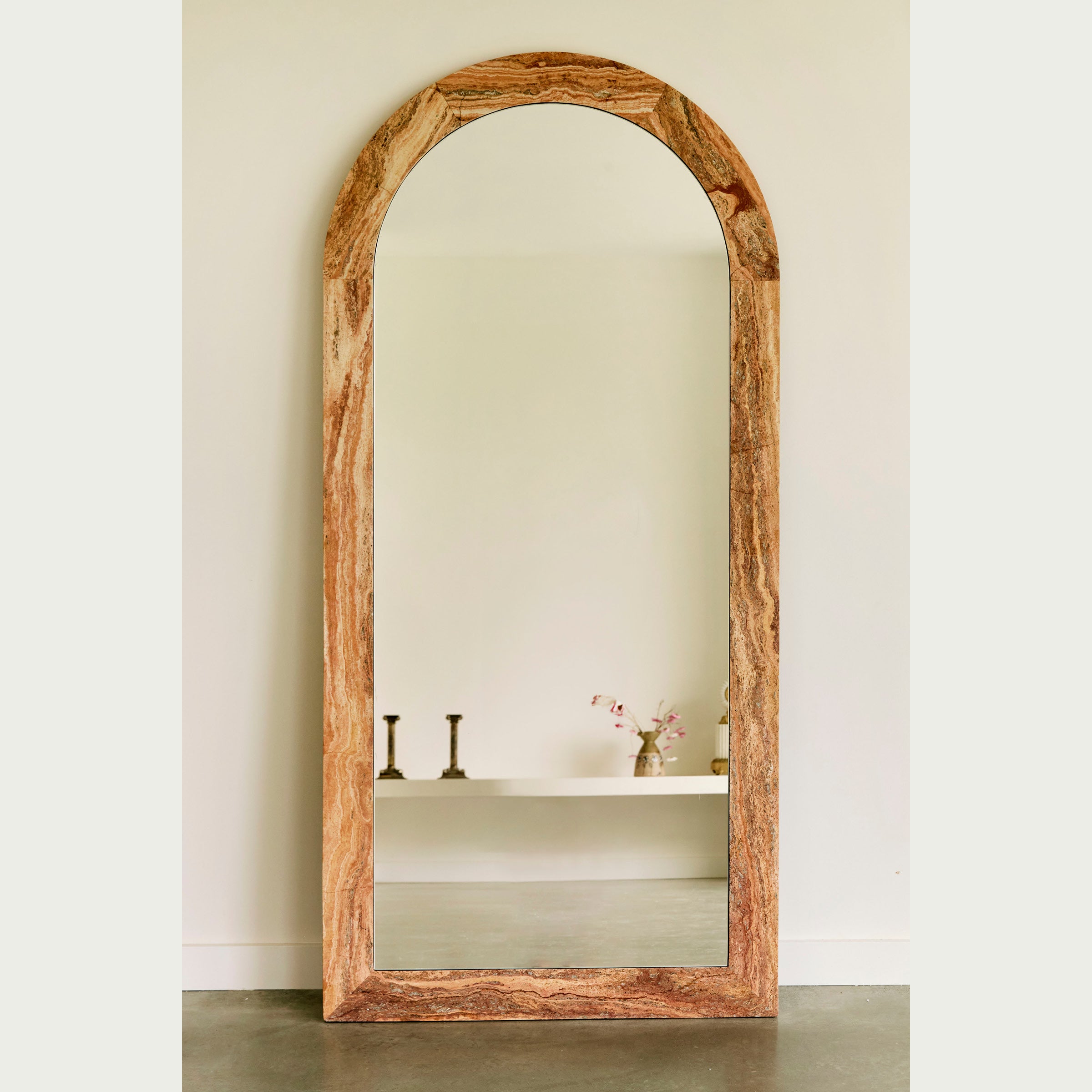 Natural Stone Arc Mirror