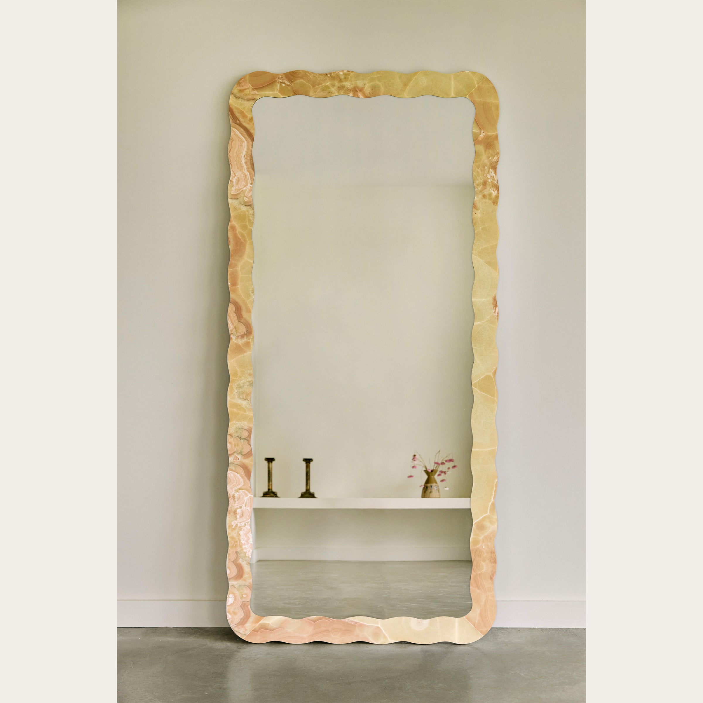 Natural Stone Scallop Mirror