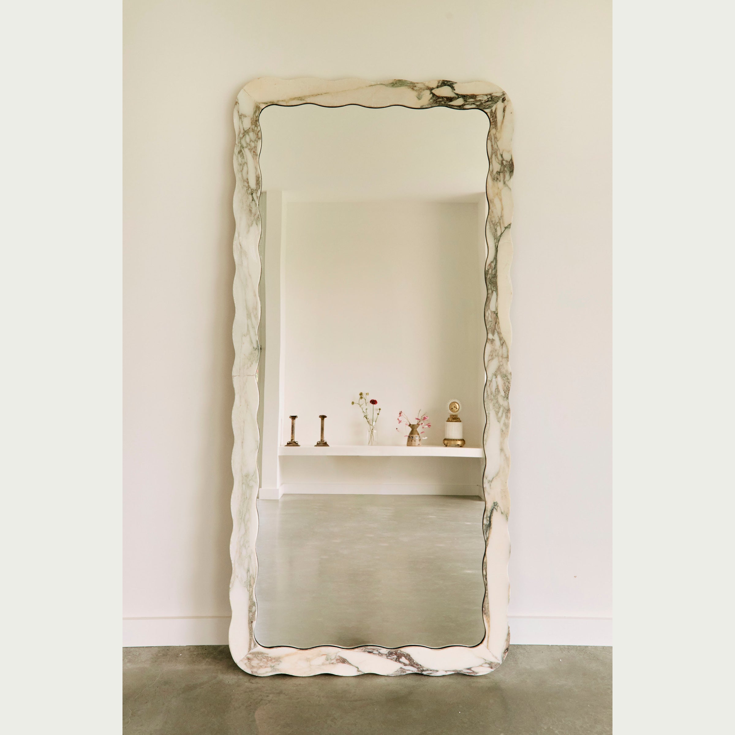 Natural Stone Scallop Mirror