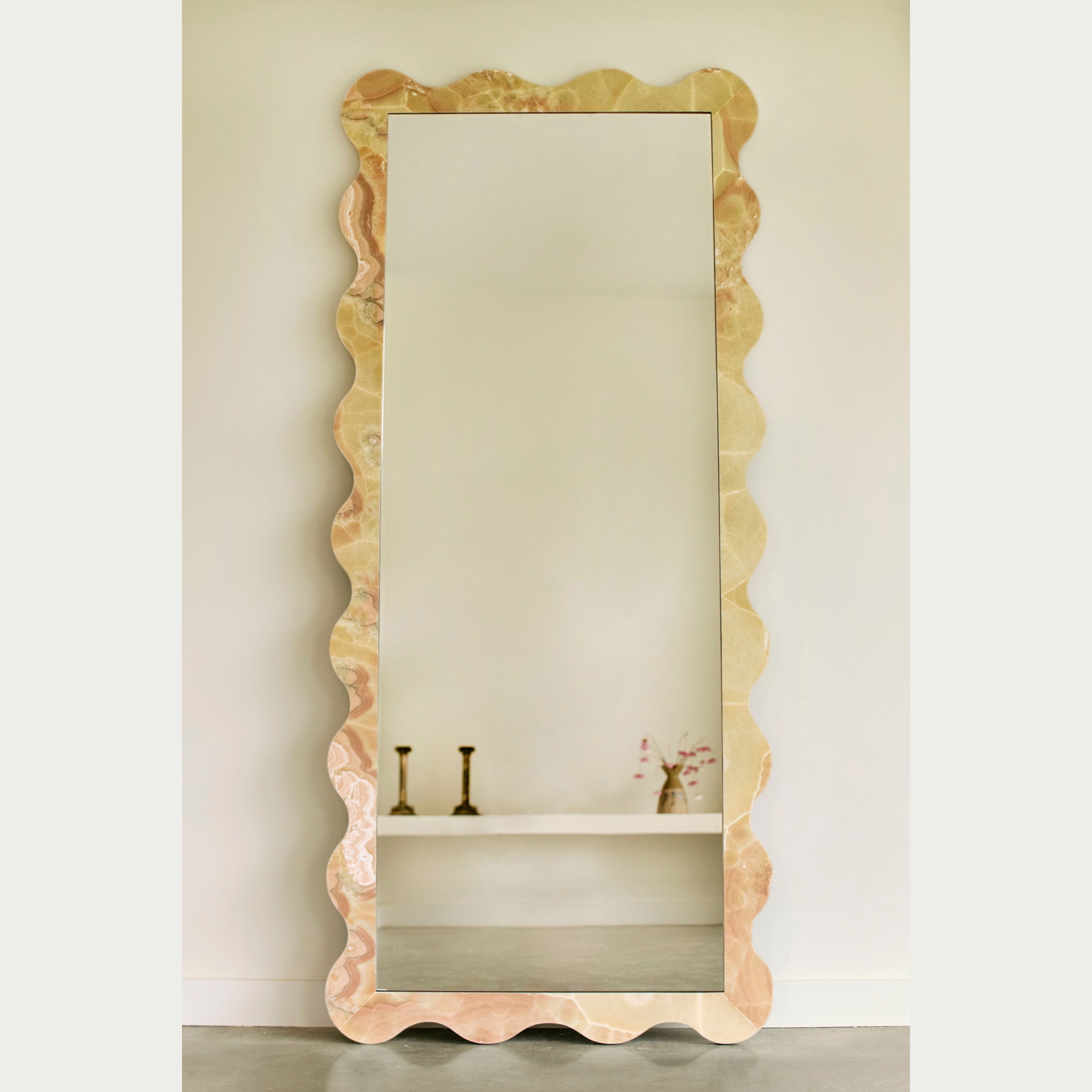 Natural Stone Scallop Mirror