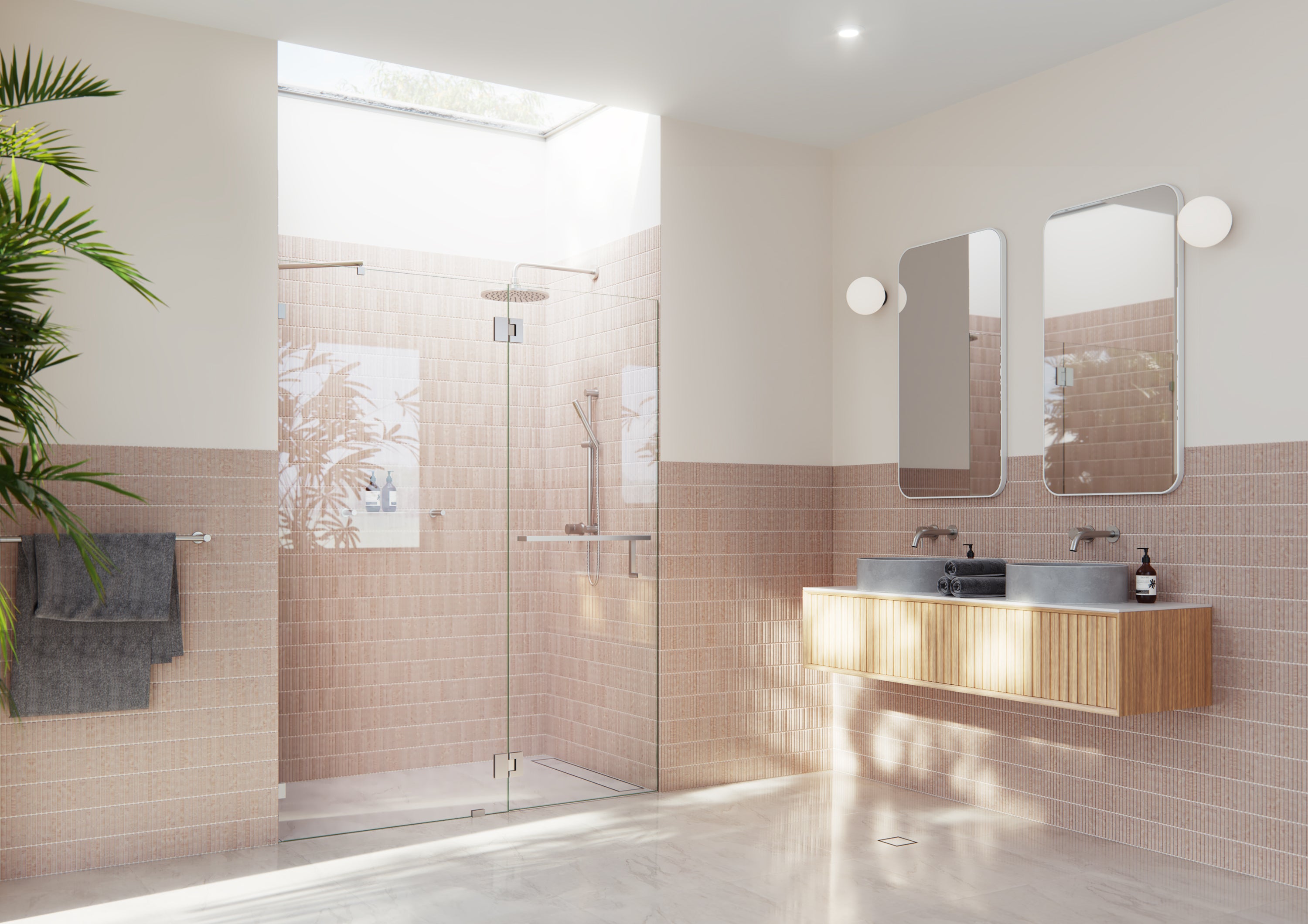 Shower Towel Bar Glass Hinge Door