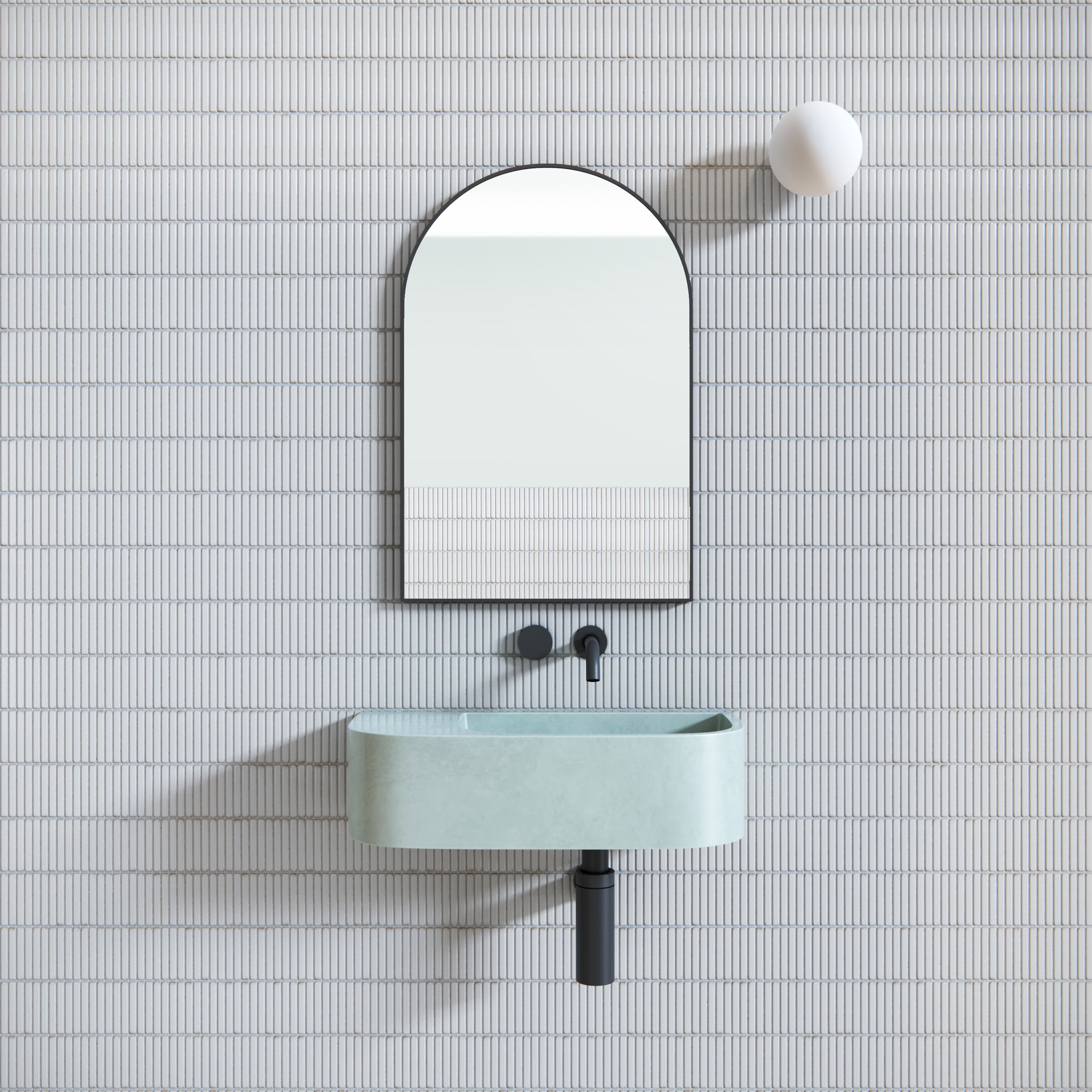 Steel Frame Arch Vanity Mirror