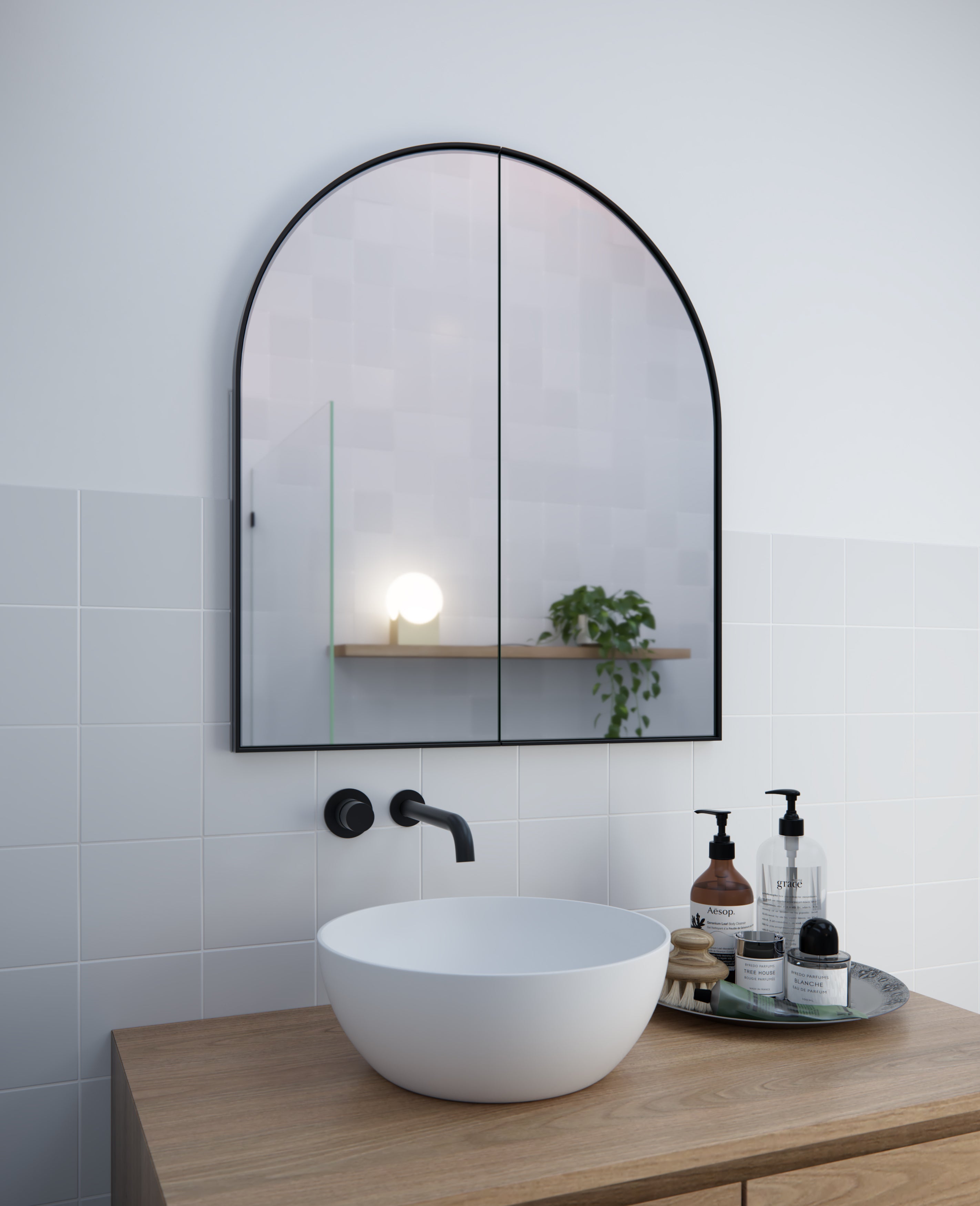 Steel Frame Arch Shape Medicine Cabinet