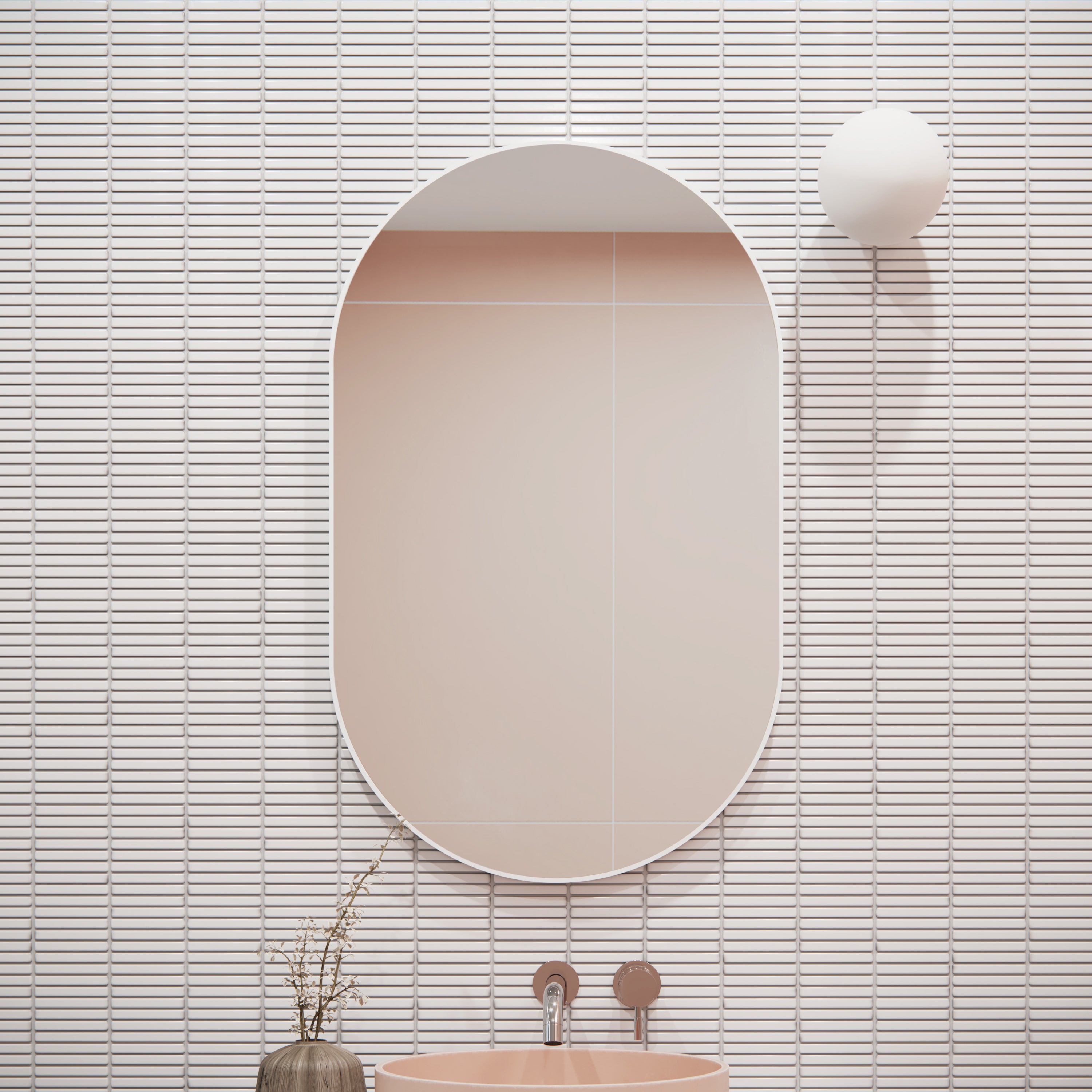 Inara - Steel Frame Pill Shape Mirror – Glass Warehouse USA