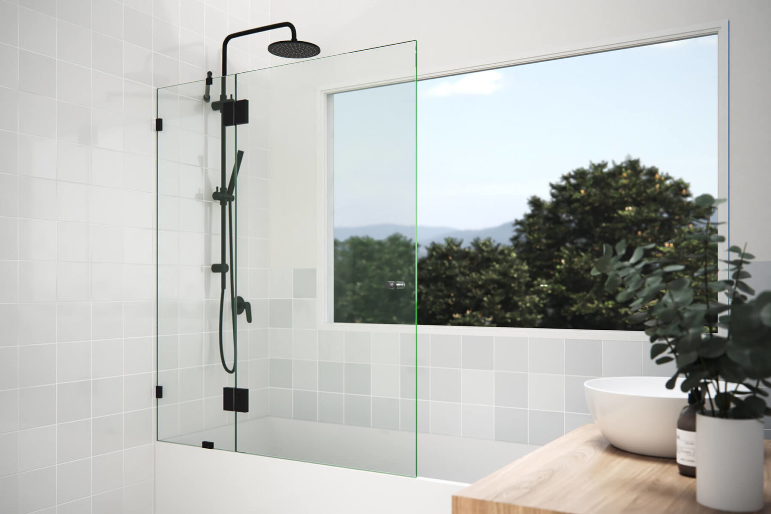 Halo - Bathtub Glass Hinge Door | GlassWarehouse.us