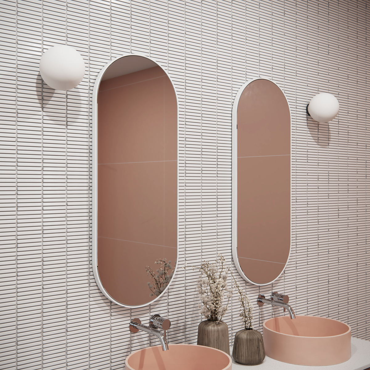 Inara - Steel Frame Pill Shape Mirror | GlassWarehouse.us