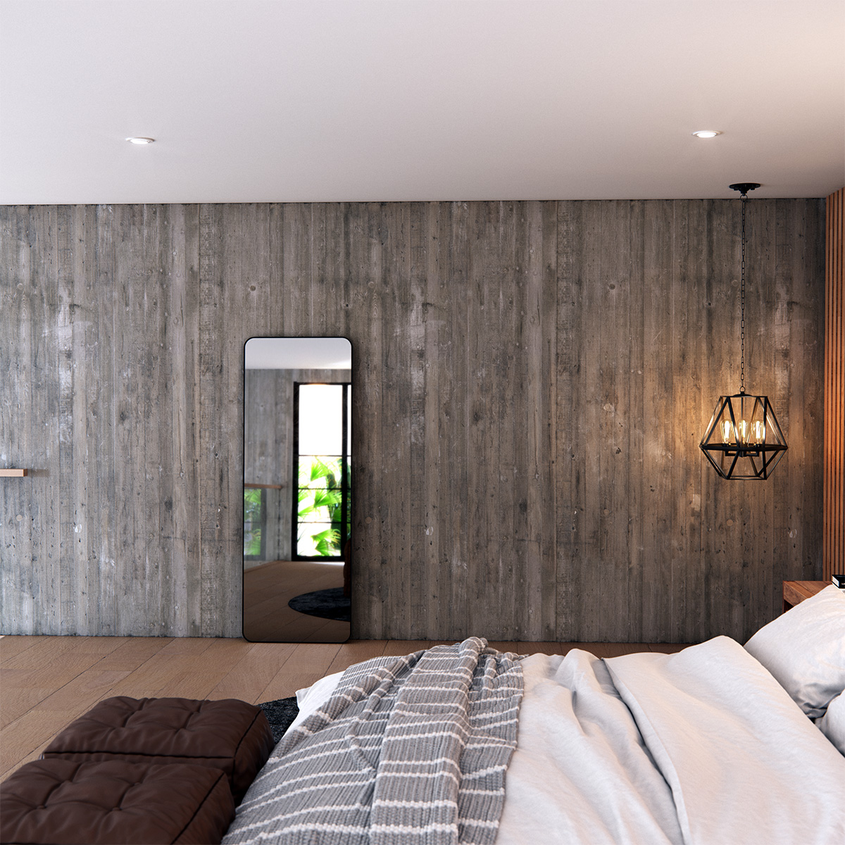 Trinity - Steel Frame Square Shape Mirror | GlassWarehouse.us