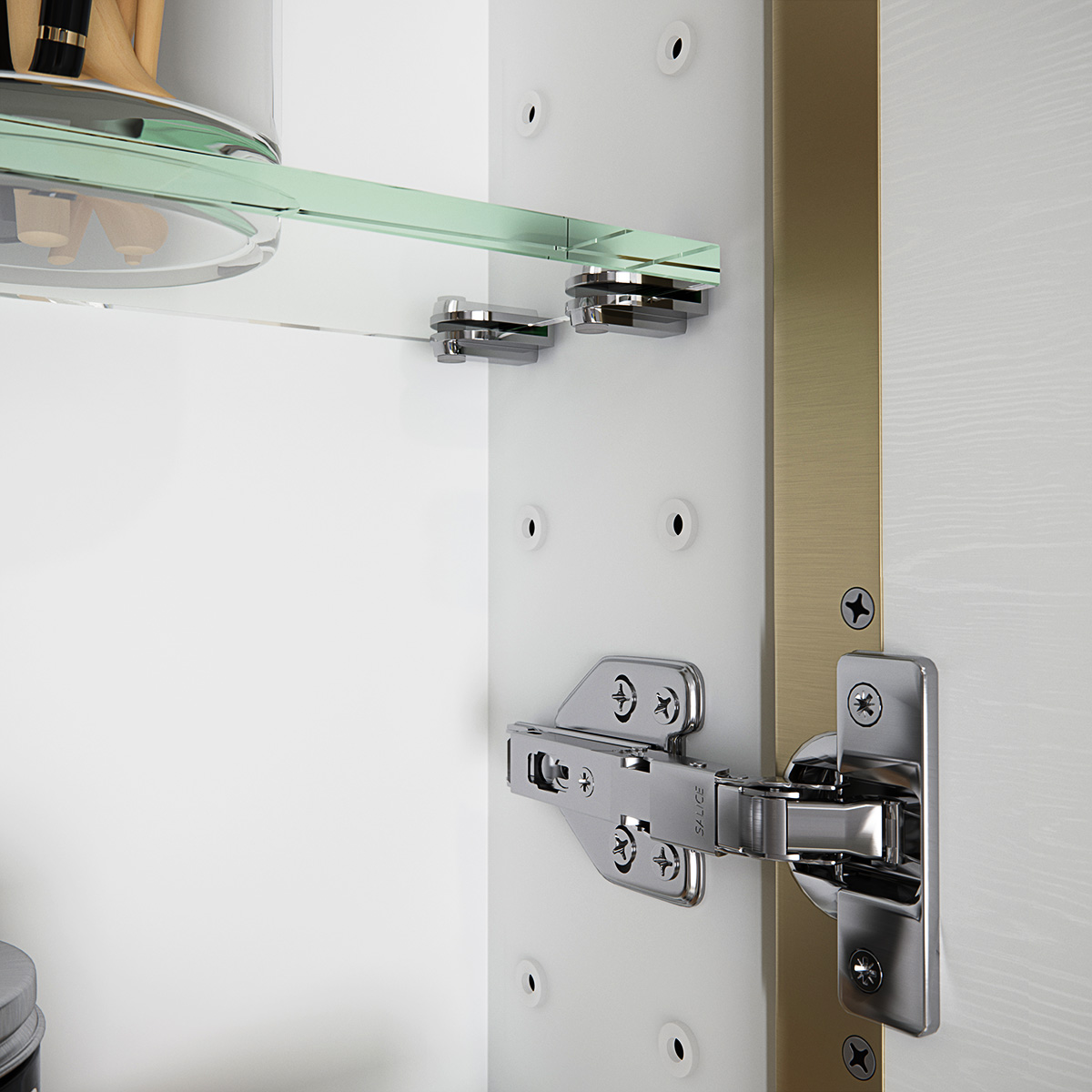 Calla Steel Frame Square Medicine GlassWarehouse.us