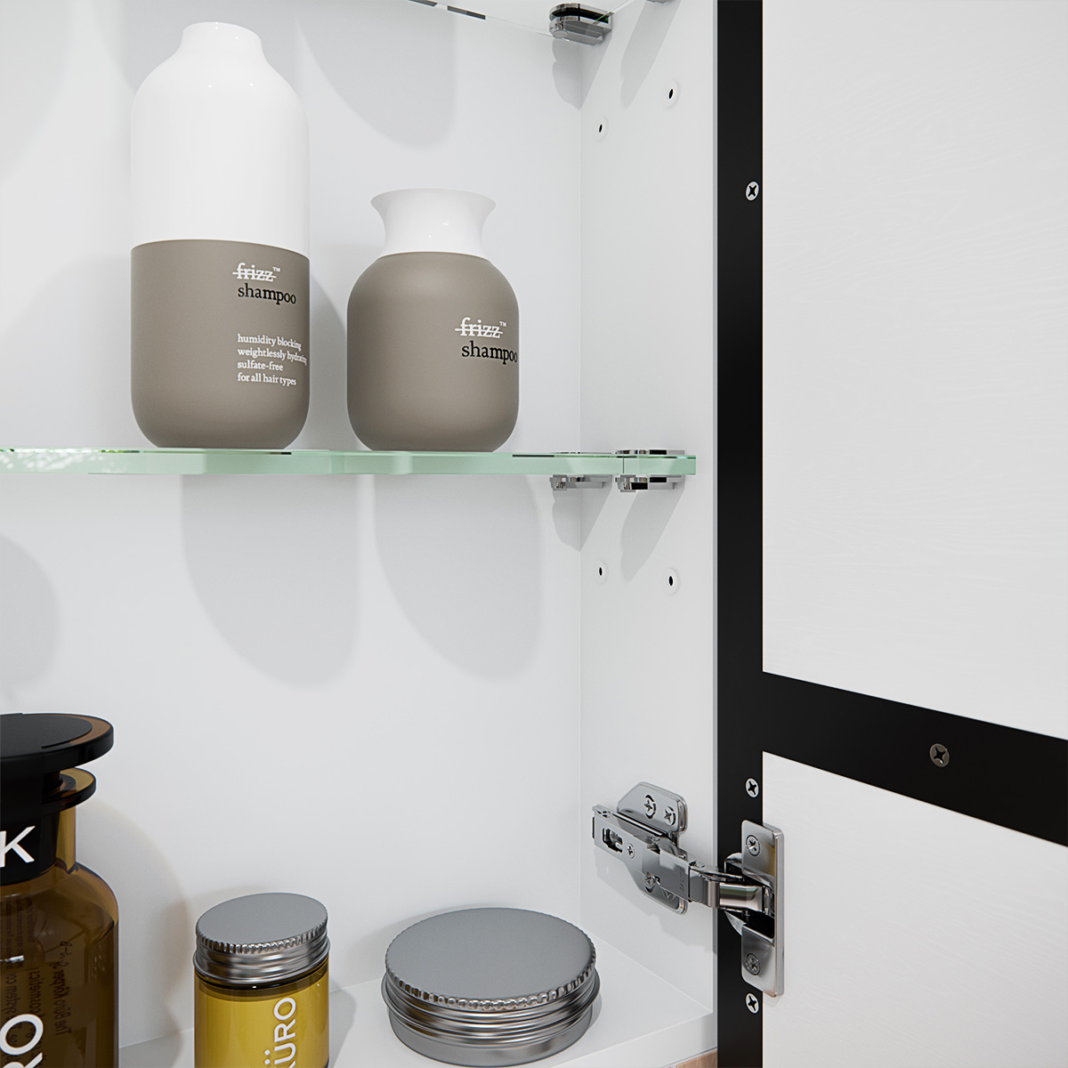 Calla Steel Frame Square Medicine GlassWarehouse.us