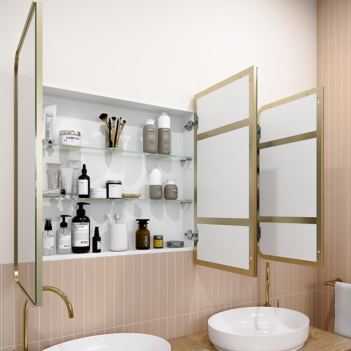 Calla Steel Frame Square Medicine GlassWarehouse.us