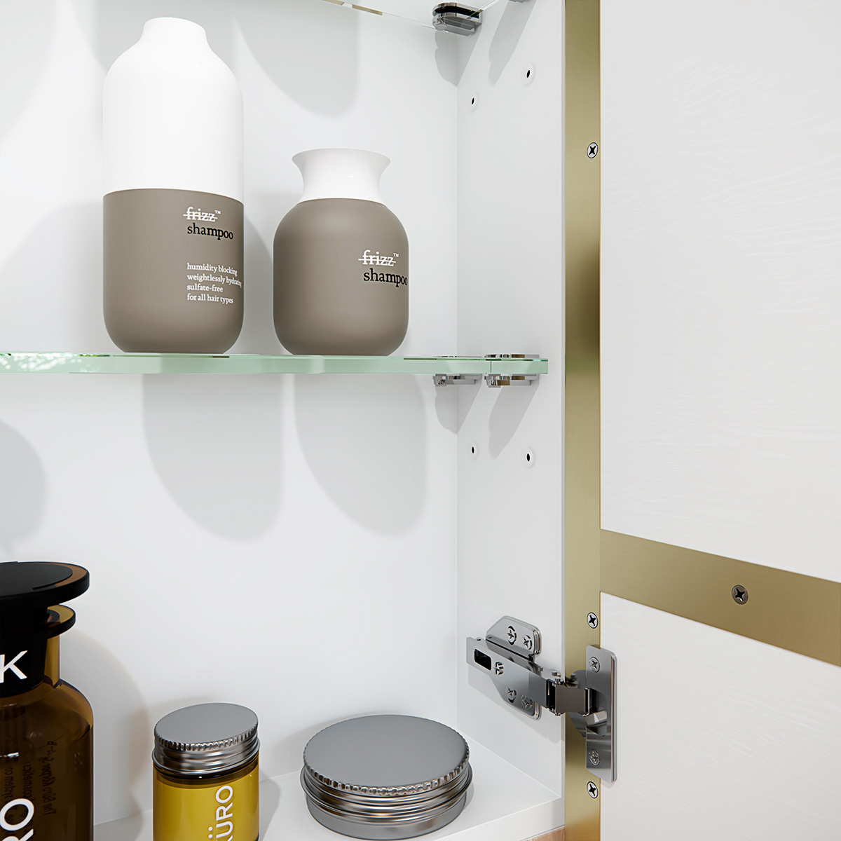 Calla Steel Frame Square Medicine GlassWarehouse.us