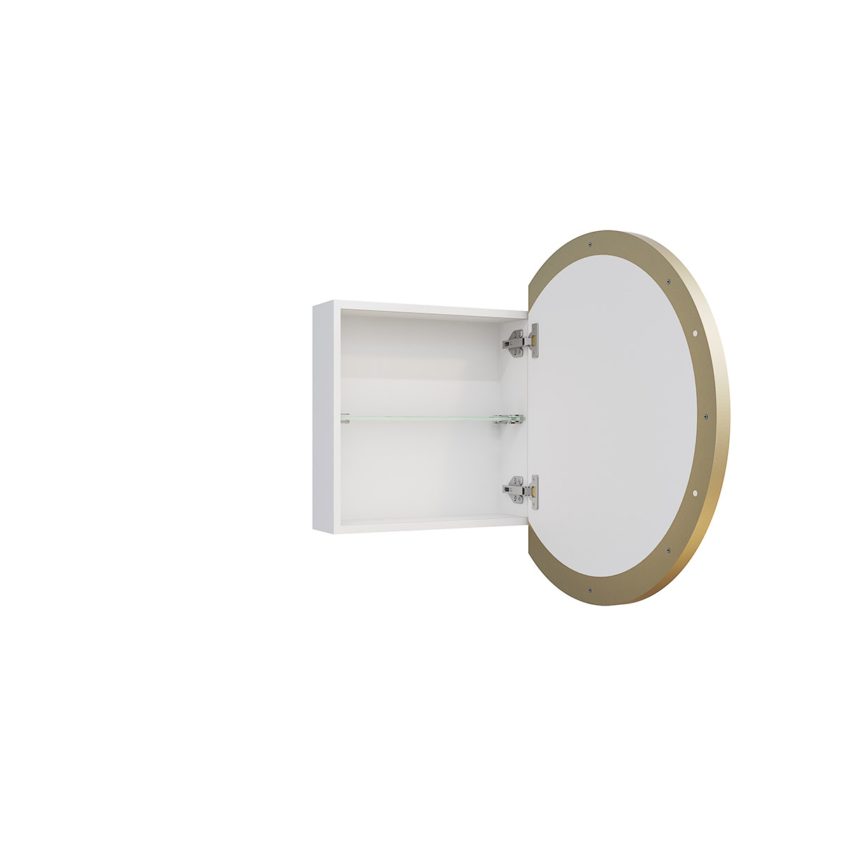 Juno Steel Frame Round Medicine GlassWarehouse.us