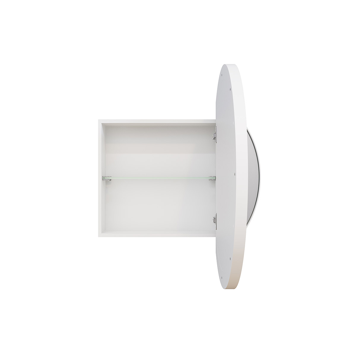 Juno Steel Frame Round Medicine GlassWarehouse.us