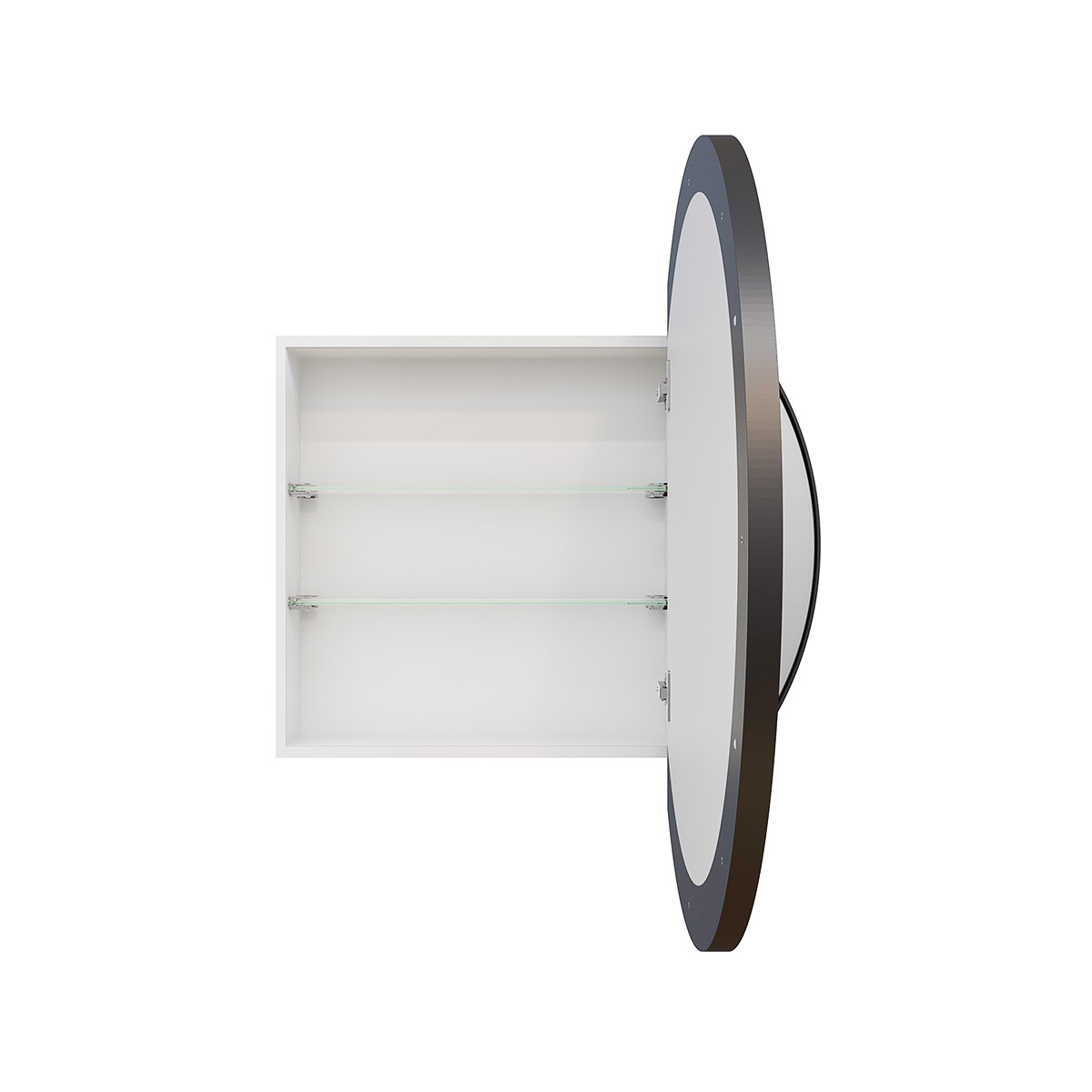 Juno Steel Frame Round Medicine GlassWarehouse.us