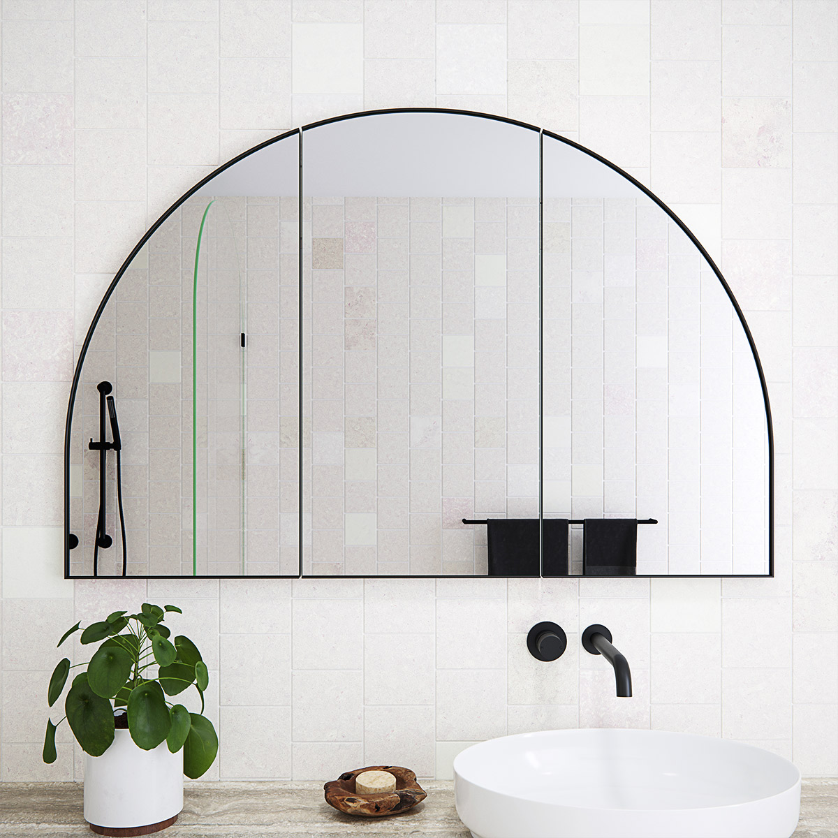 Aria Steel Frame Arch Medicine GlassWarehouse.us