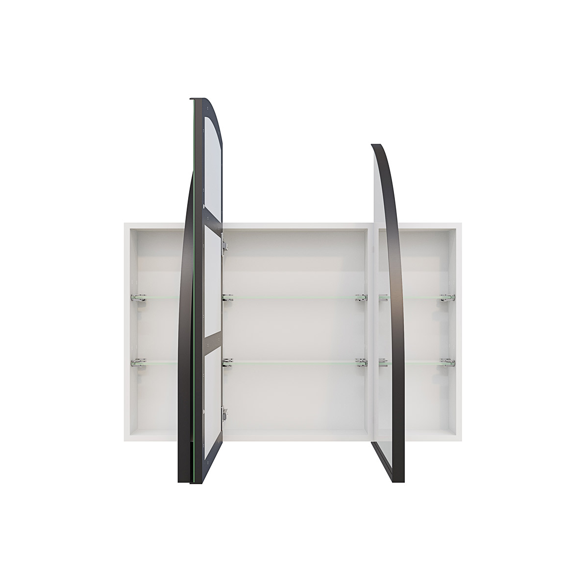 Aria - Steel Frame Arch Medicine Cabinet | GlassWarehouse.us